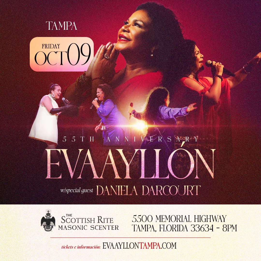 EVA AYLLON w/special guest Daniela Darcourt in Tampa at Scottish Rite Masonic Center - Tampa - Oct 09, 2026
