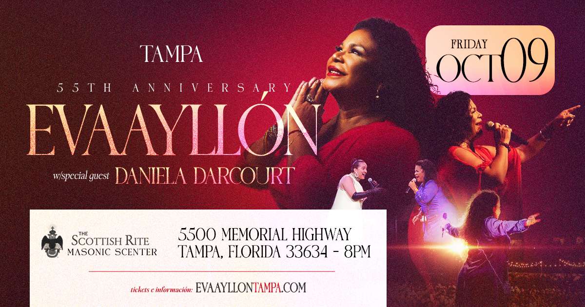 EVA AYLLON w/special guest Daniela Darcourt in Tampa at Scottish Rite Masonic Center - Tampa - Oct 09, 2026