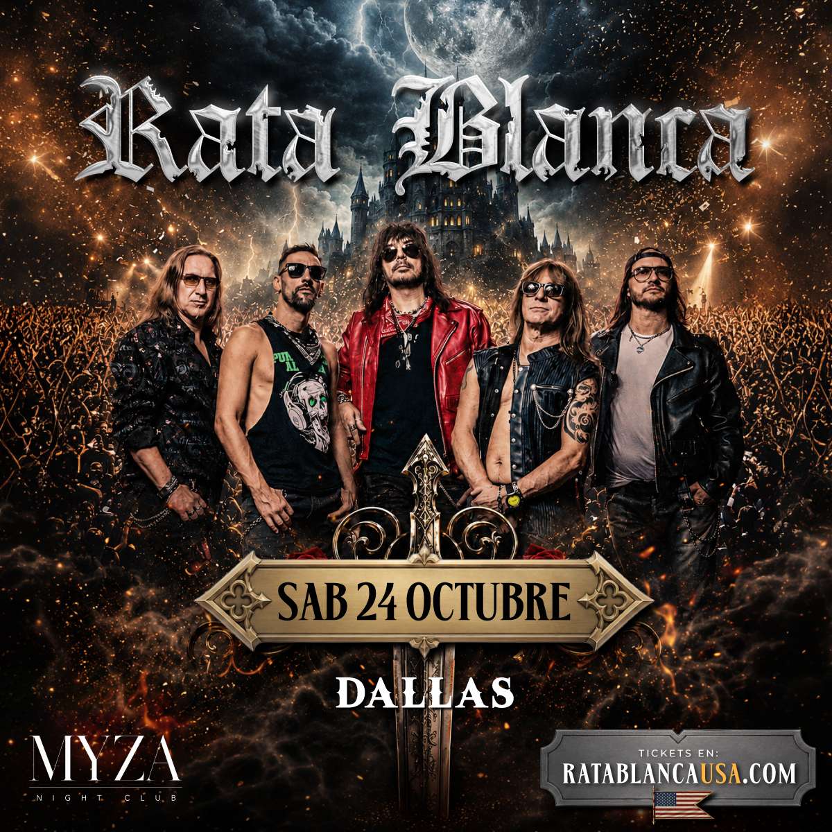 Rata Blanca en Dallas at Myza Nightclub - Dallas - Oct 24, 2026