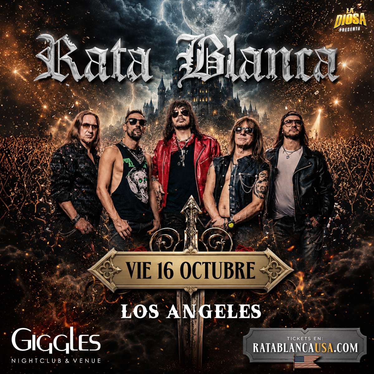 Rata Blanca en Los Angeles at Giggles Night Club - Glendale - Oct 16, 2026