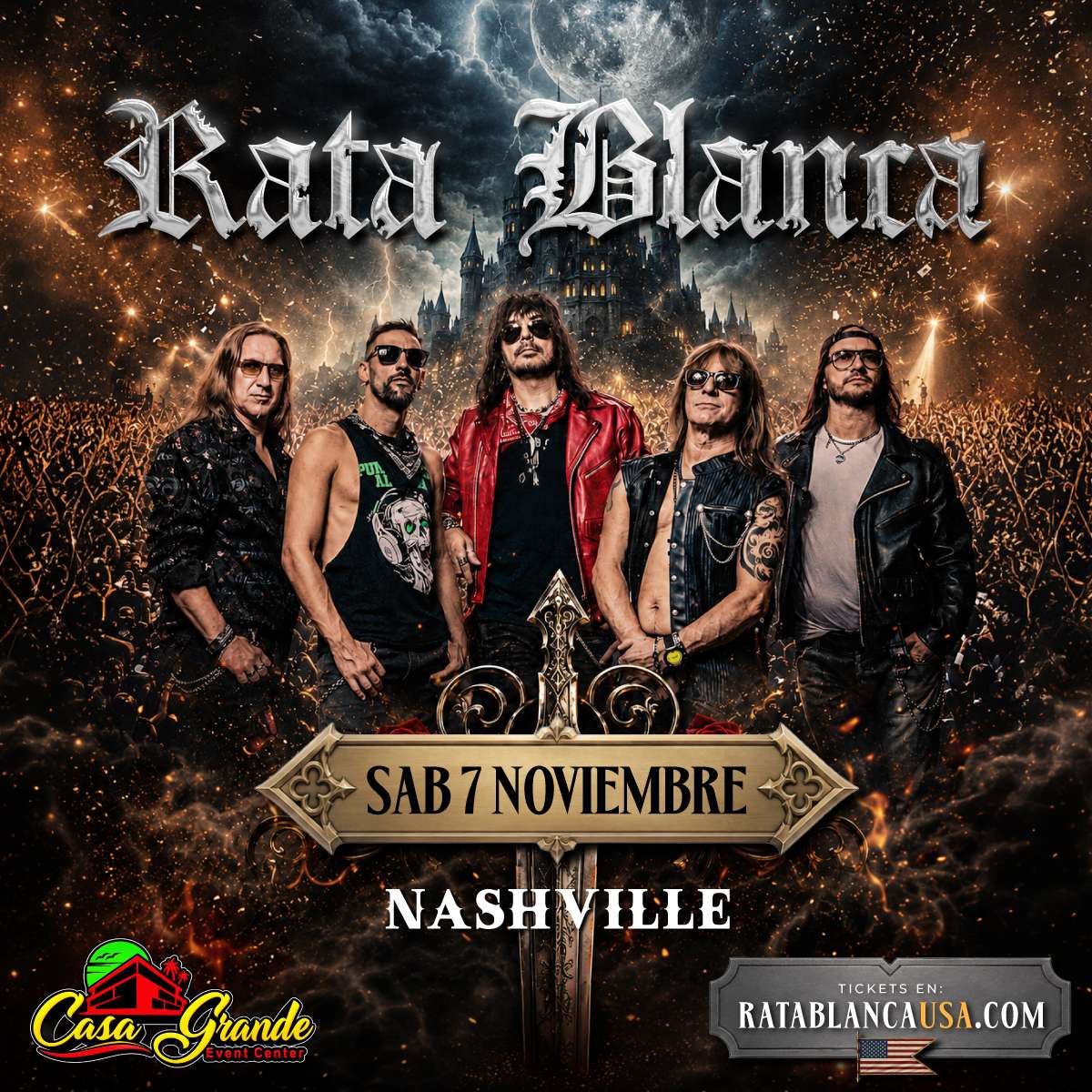 Rata Blanca en Nashville at Casa Grande Event Center - La Vergne - Nov 07, 2026