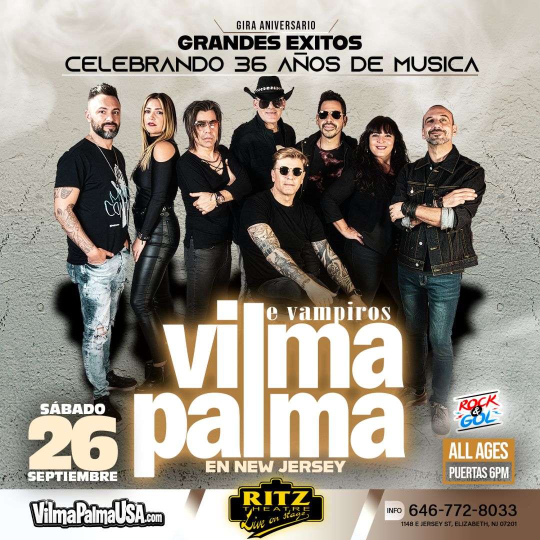Vilma Palma e Vampiros en New Jersey at Ritz Theatre & Performing Arts Center - Elizabeth - Sep 26, 2026