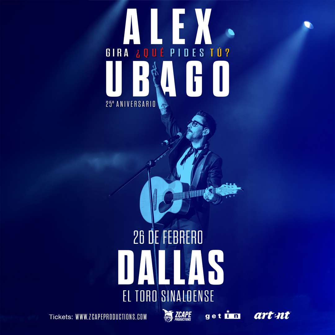 Alex Ubago en concierto en Dallas at El Toro Sinaloense Arlington - Arlington - Feb 26, 2026