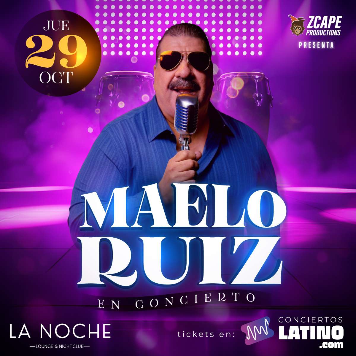 Maelo Ruiz en West Palm Beach at La Noche Nightclub and Lounge - West Palm Beach - Oct 29, 2026