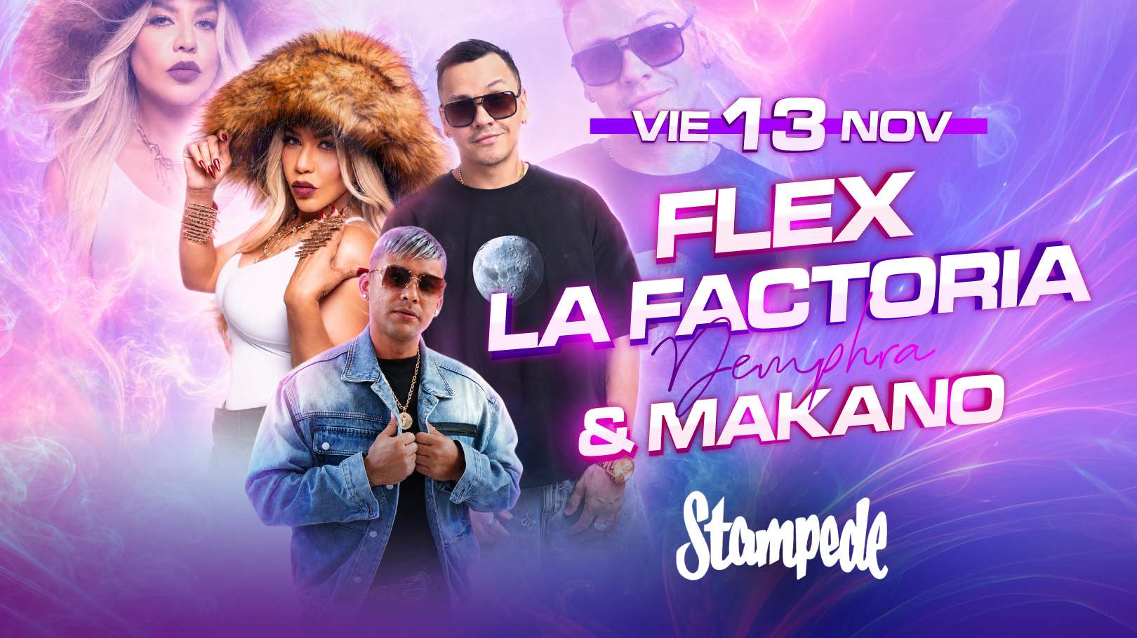 Flex, La Factoria y Makano en Denver at Stampede - Aurora - Nov 13, 2026