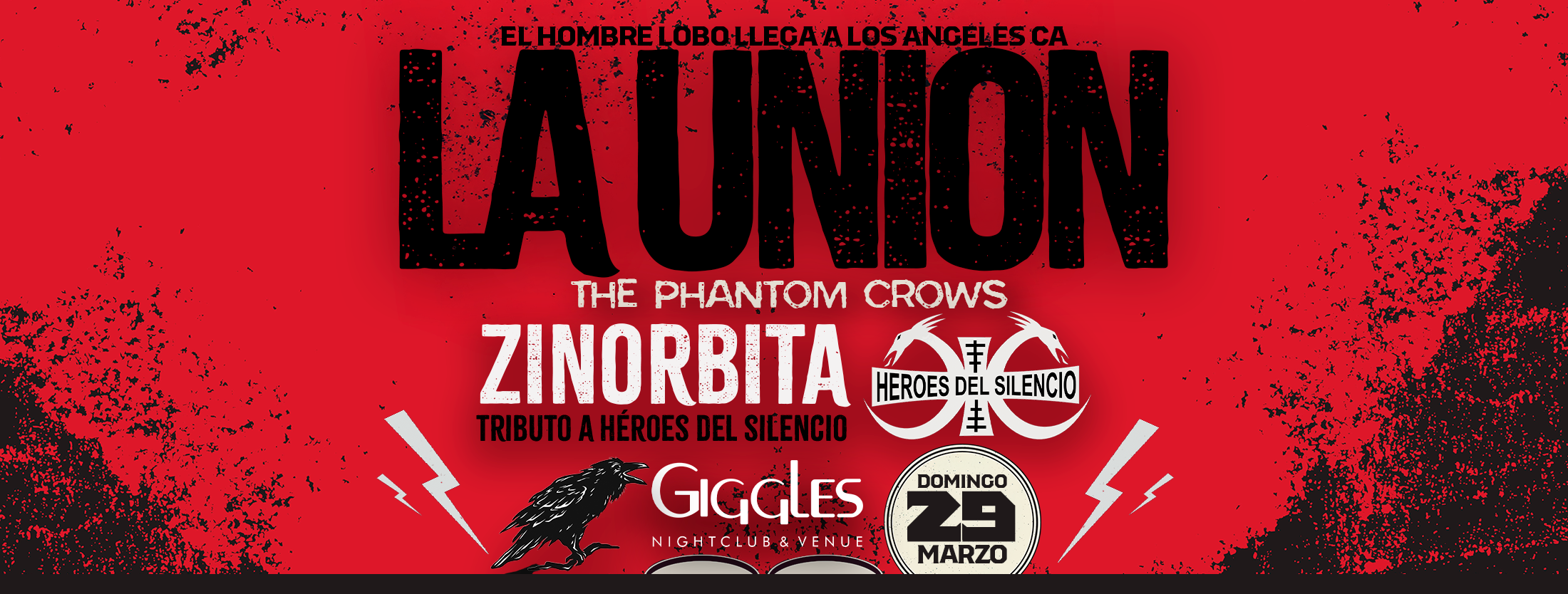 La Union y Zinorbita (Tributo a Herores del Silencio) en vivo en Los Angeles at Giggles Night Club - Glendale - Mar 29, 2026