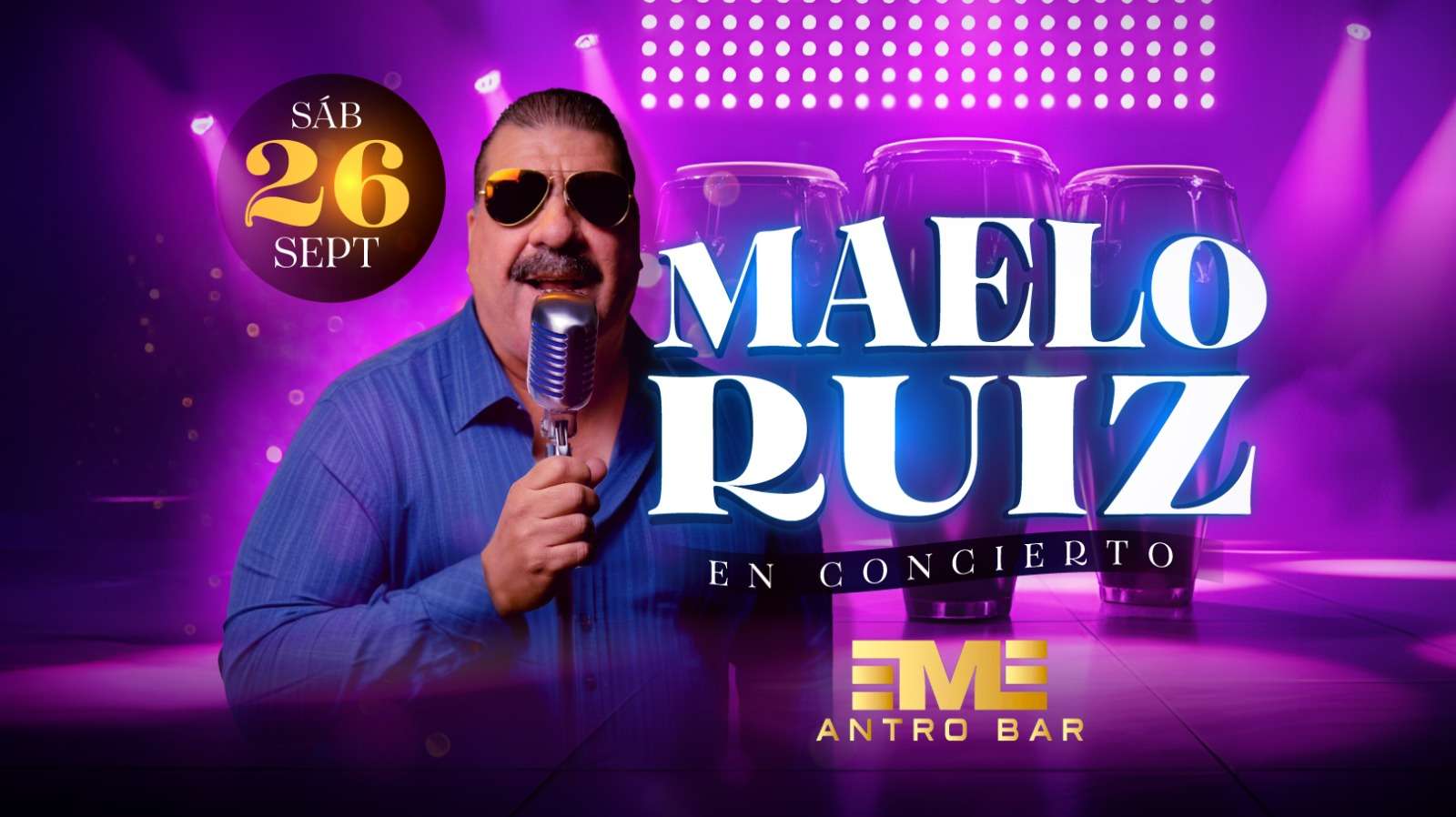 Maelo Ruiz en Minneapolis at EME Antro Bar - Minneapolis - Sep 26, 2026