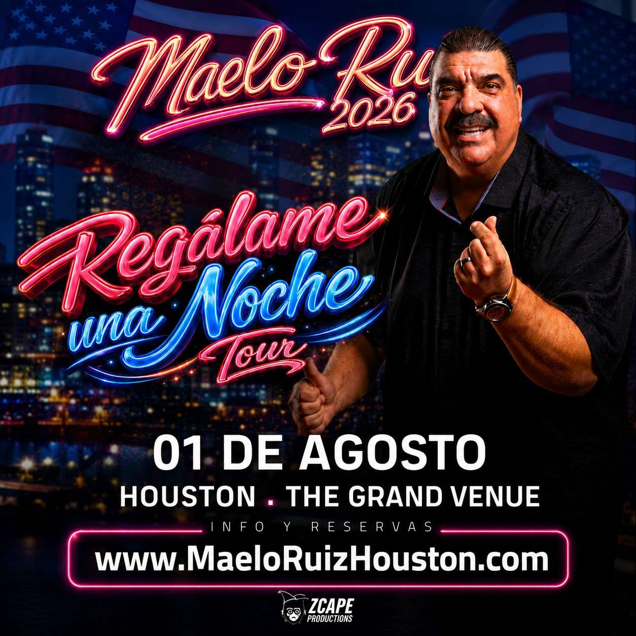 Maelo Ruiz en concierto en Houston at The Grand Venue Event Center - Katy - Aug 01, 2026