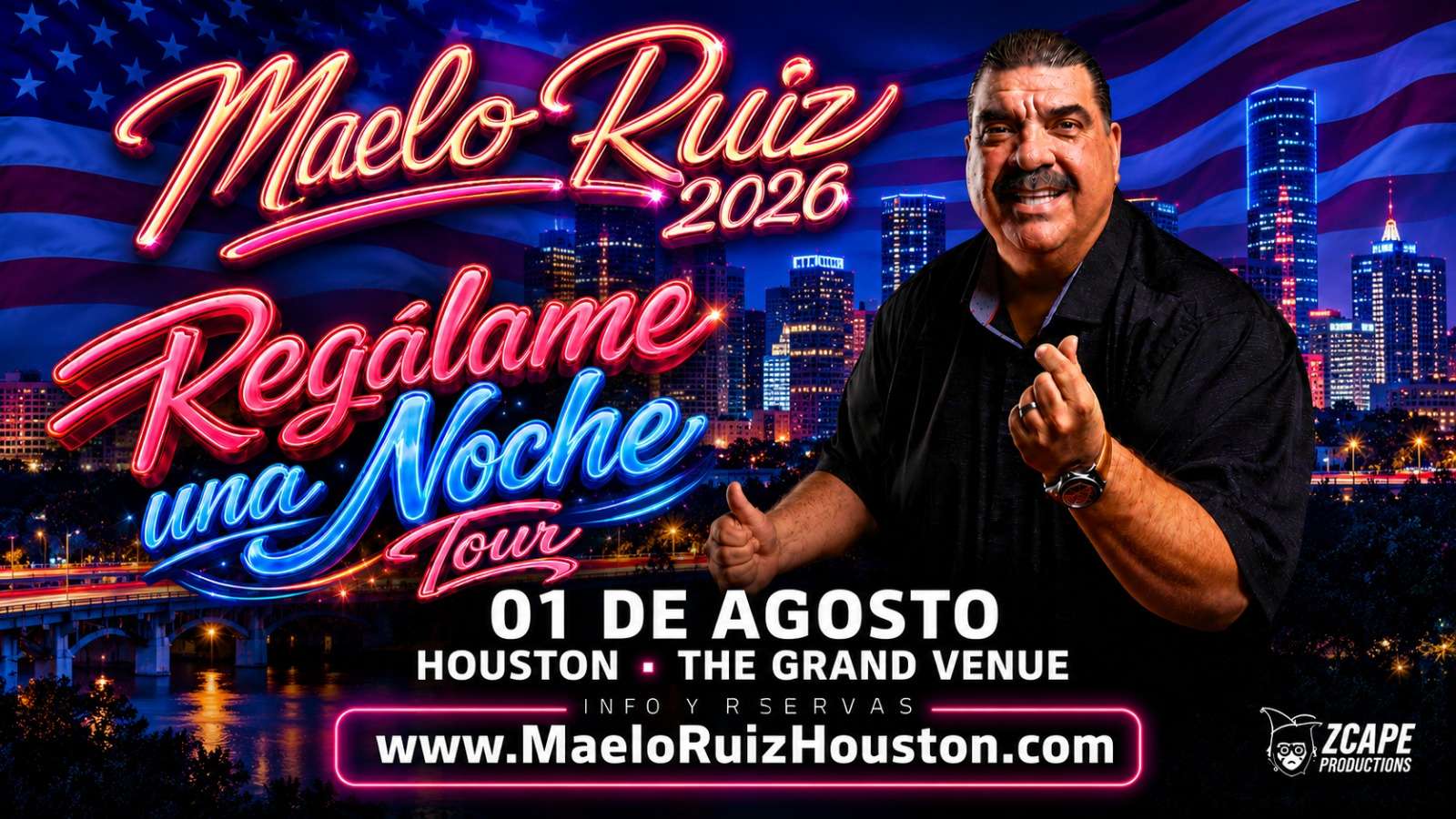 Maelo Ruiz en concierto en Houston at The Grand Venue Event Center - Katy - Aug 01, 2026