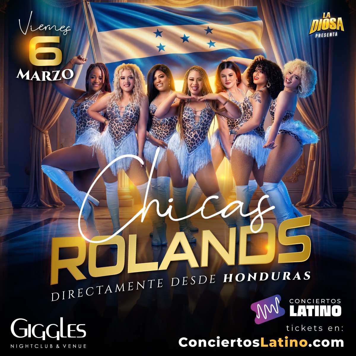 Las Chicas Rolands en vivo en Los Angeles at Giggles Night Club - Glendale - Mar 06, 2026