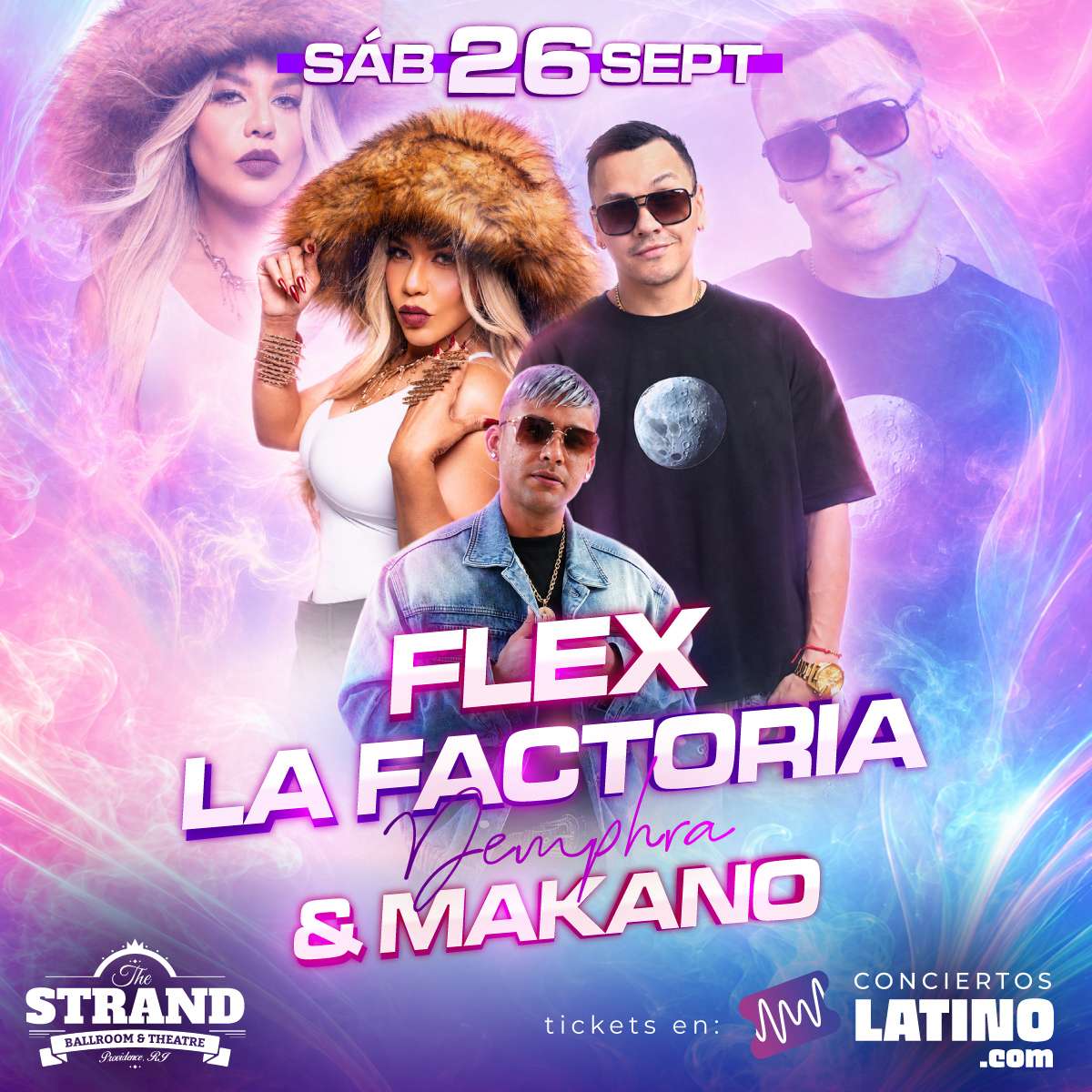 Flex, La Factoria y Makano en Providence at The Strand Ballroom & Theatre - Providence - Sep 26, 2026