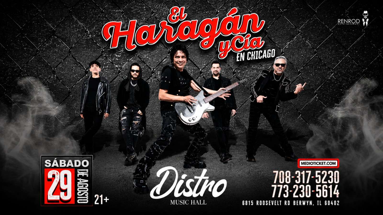 El Haragan y Cia en Chicago at Distro Music Hall - Berwyn - Aug 29, 2026