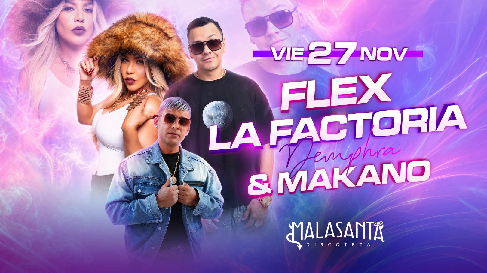 Flex, La Factoria y Makano en Austin at Mala Santa Discoteca - Austin - Nov 27, 2026