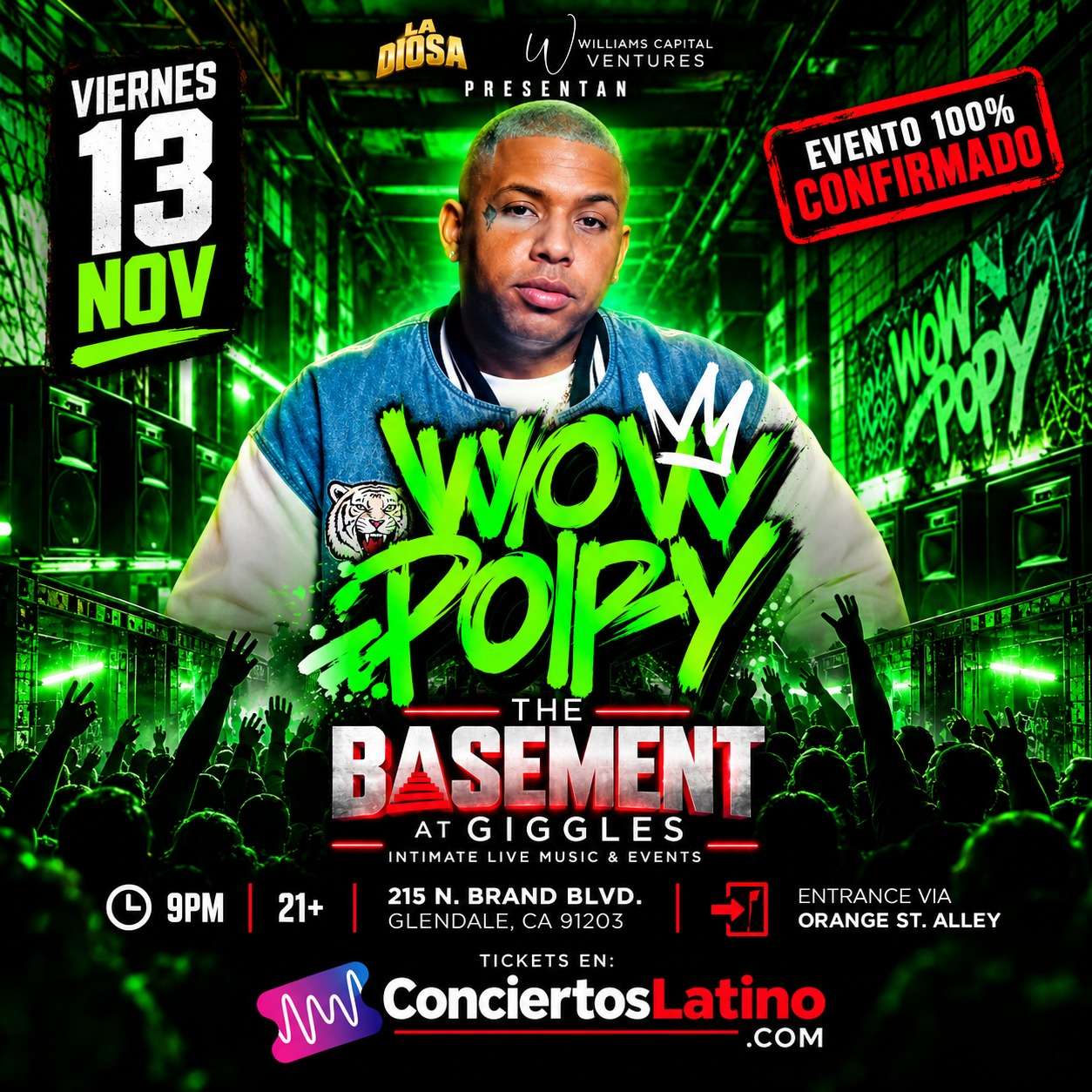 WOW POPY en Los Angeles at The Basement at Giggles - Glendale - Nov 13, 2026