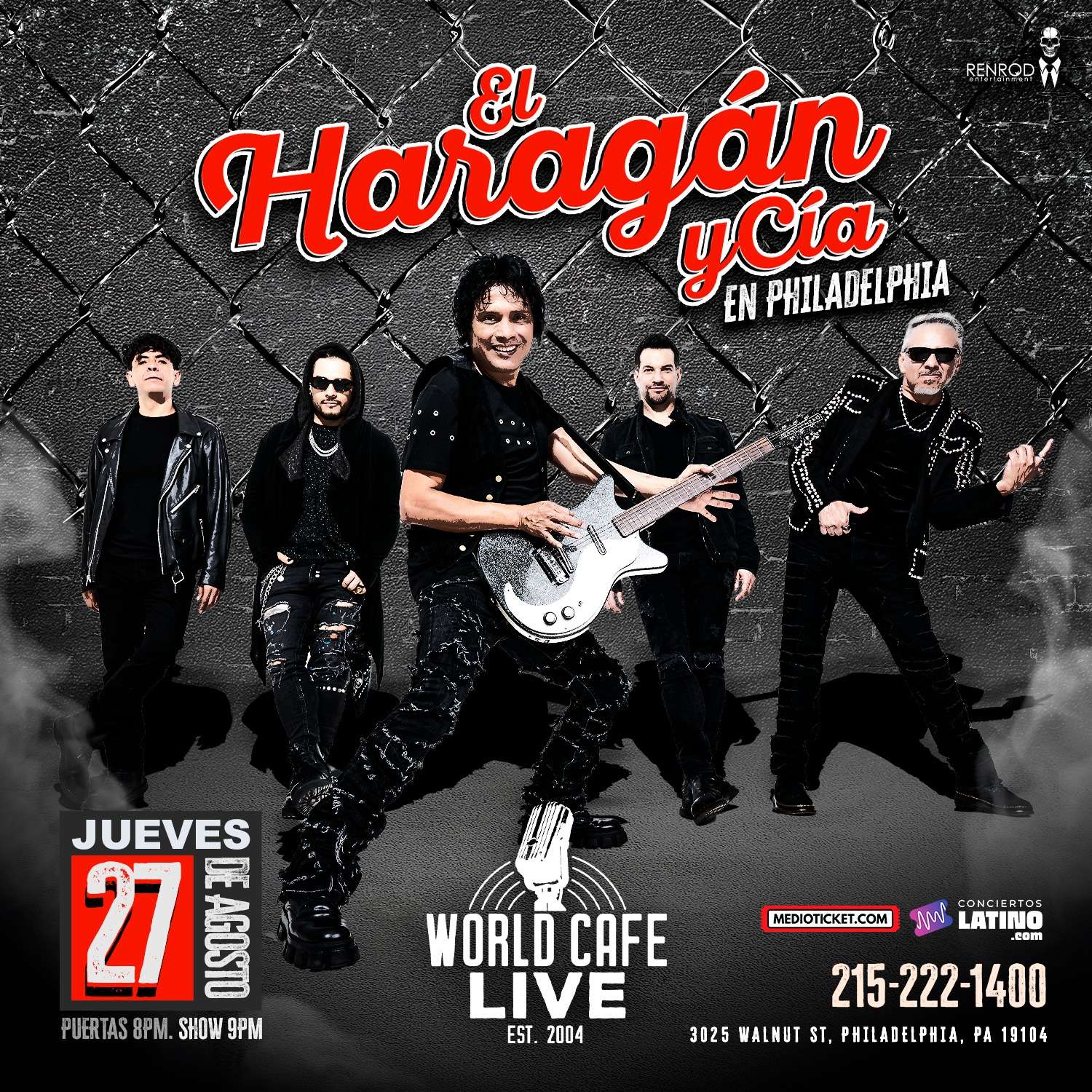 El Haragan y Cia en Philadelphia at World Cafe Live - Philadelphia - Aug 27, 2026