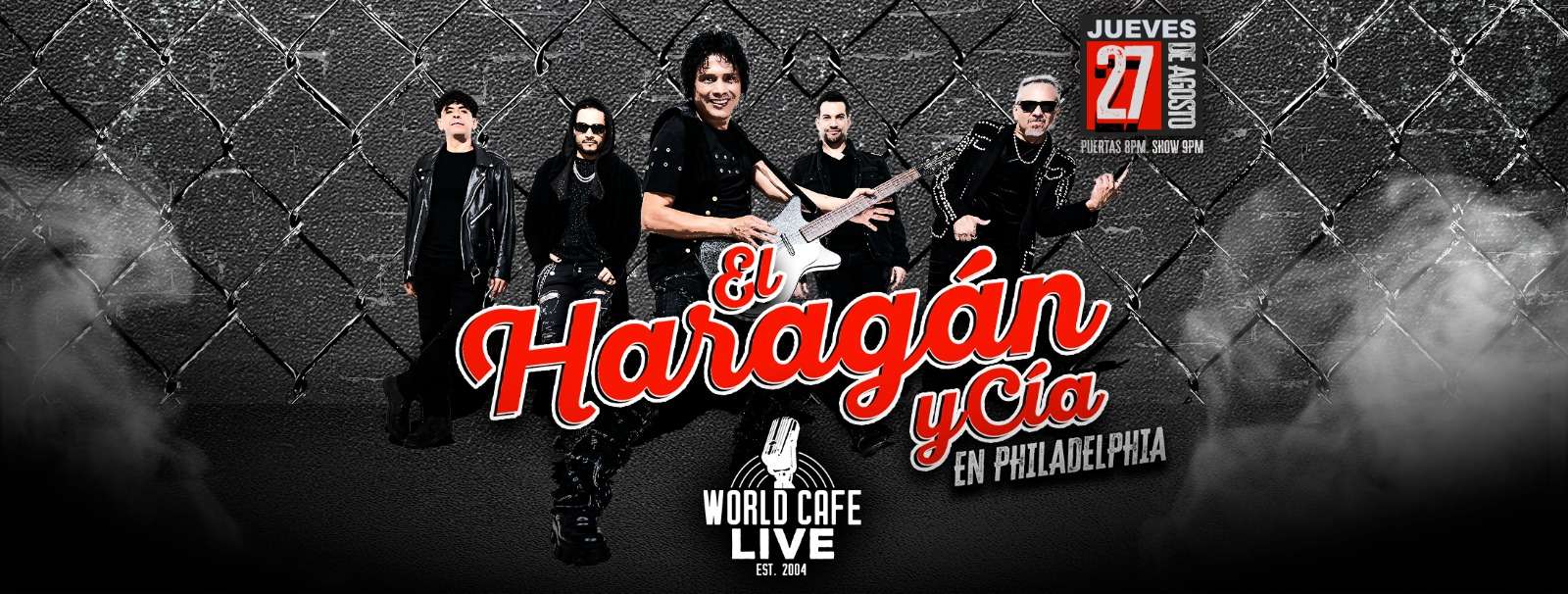 El Haragan y Cia en Philadelphia at World Cafe Live - Philadelphia - Aug 27, 2026