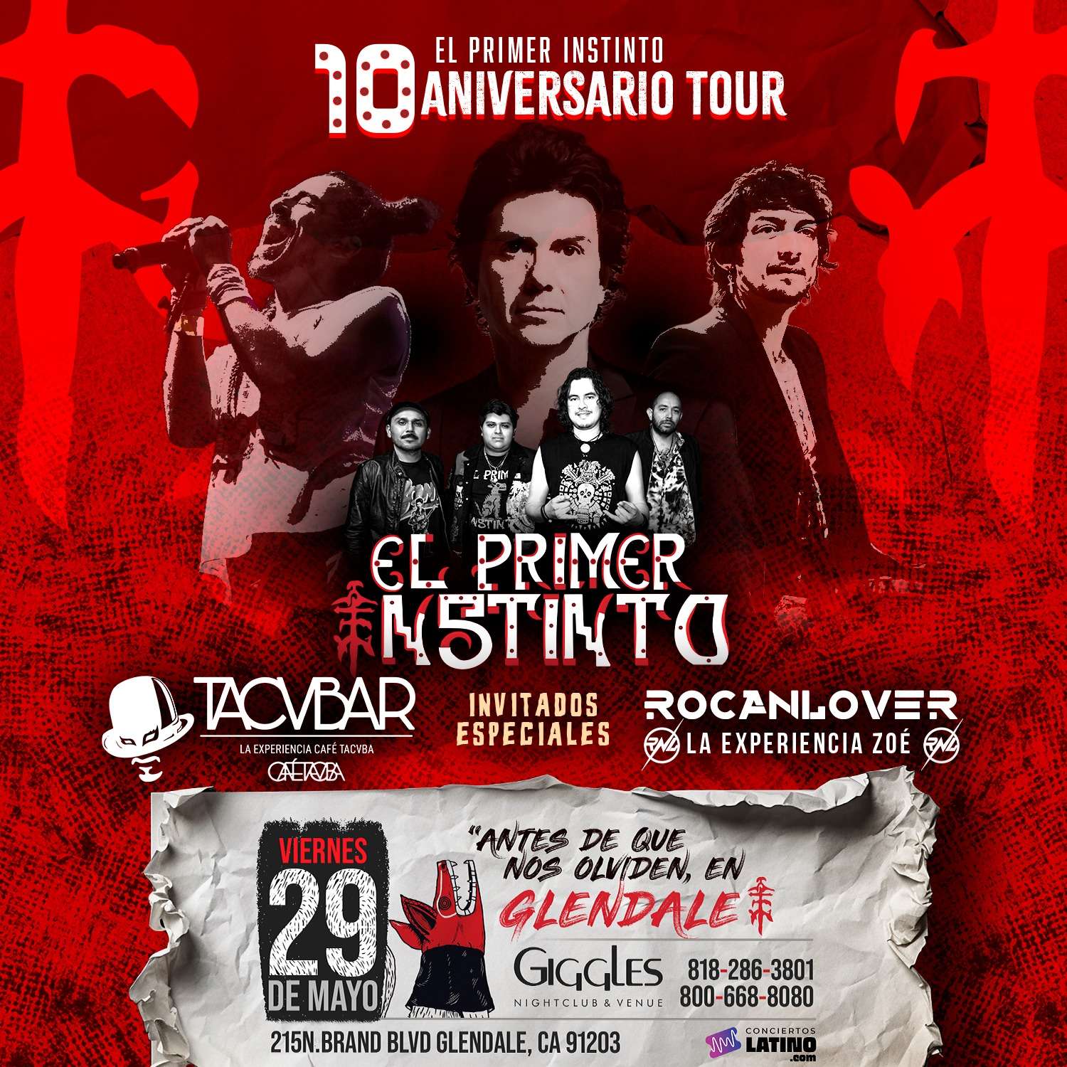 Antes que Nos Olviden en Glendale at Giggles Night Club - Glendale - May 29, 2026