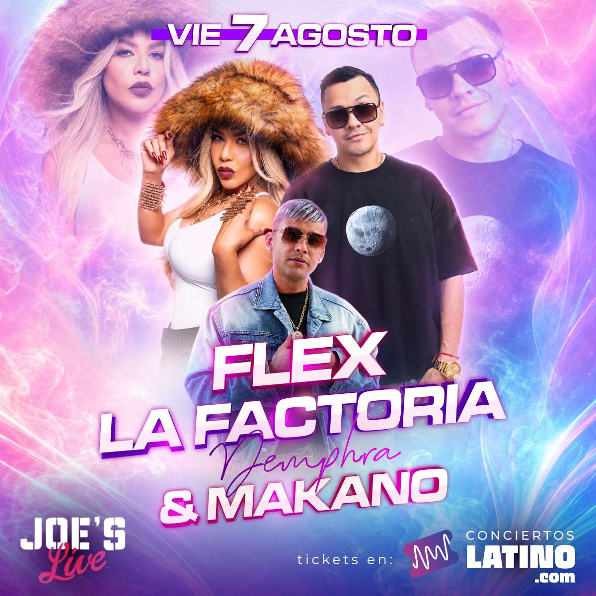 Flex, La Factoria y Makano en Chicago at Joe's Live - Rosemont - Aug 07, 2026