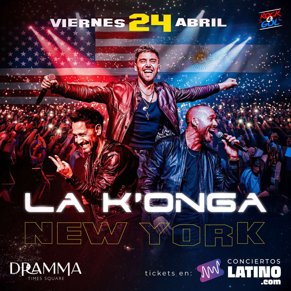 La Konga en vivo en New York at Dramma Times Square - Manhattan - Apr 24, 2026