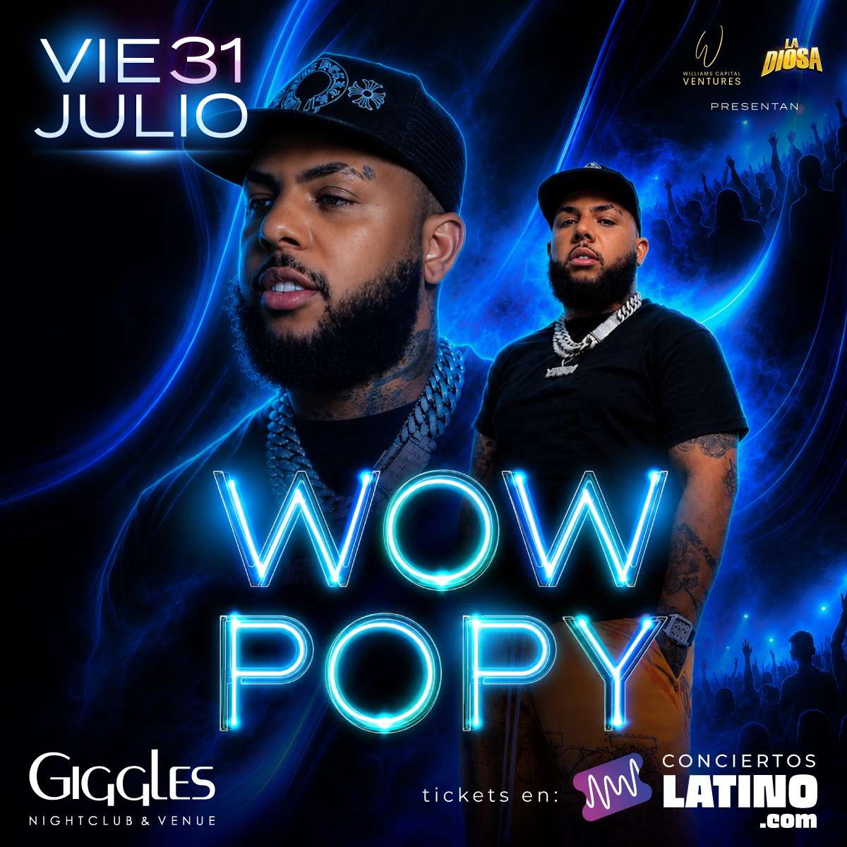 Wow Popy en Los Angeles at Giggles Night Club - Glendale - Jul 31, 2026