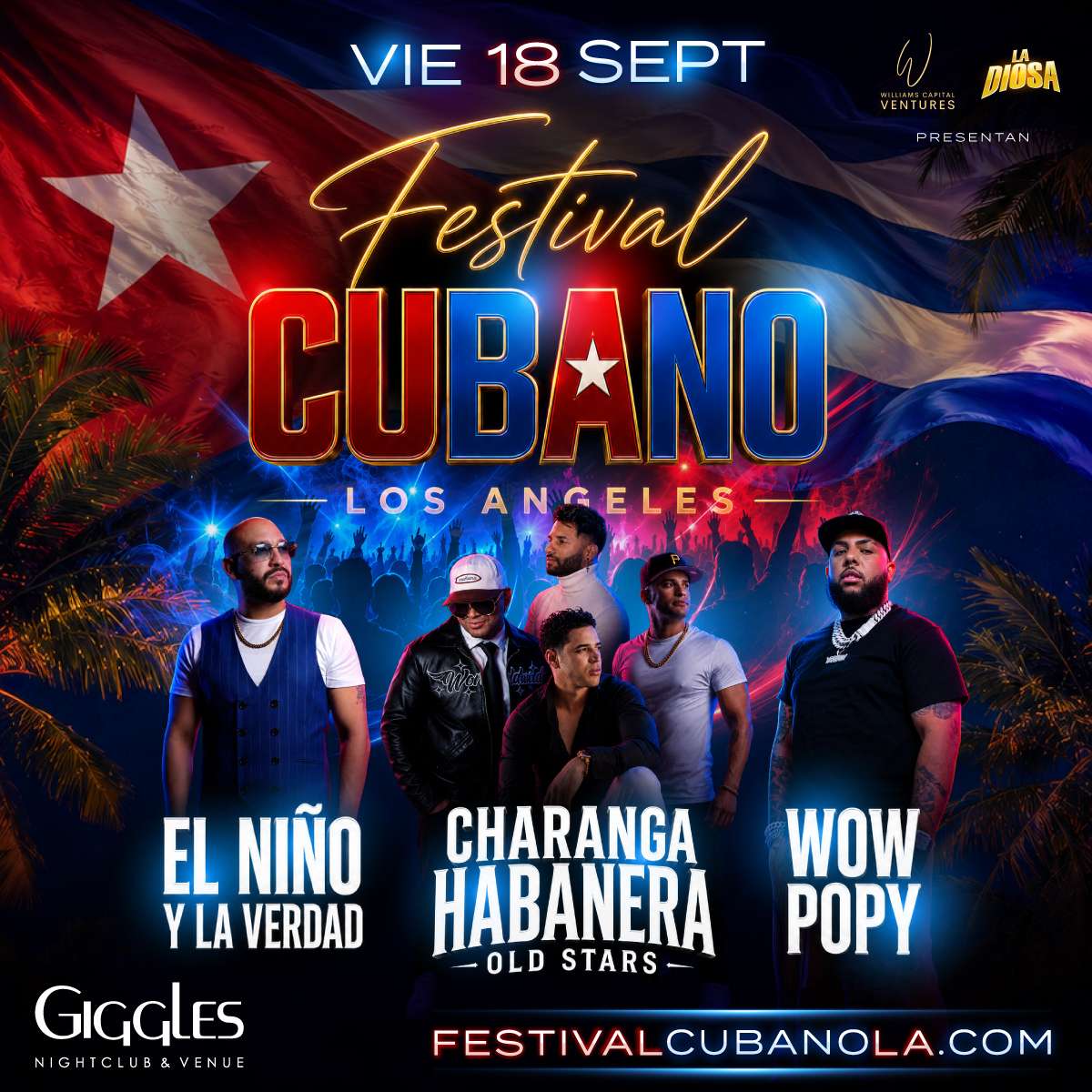 Festival Cubano de Los Angeles at Giggles Night Club - Glendale - Sep 18, 2026