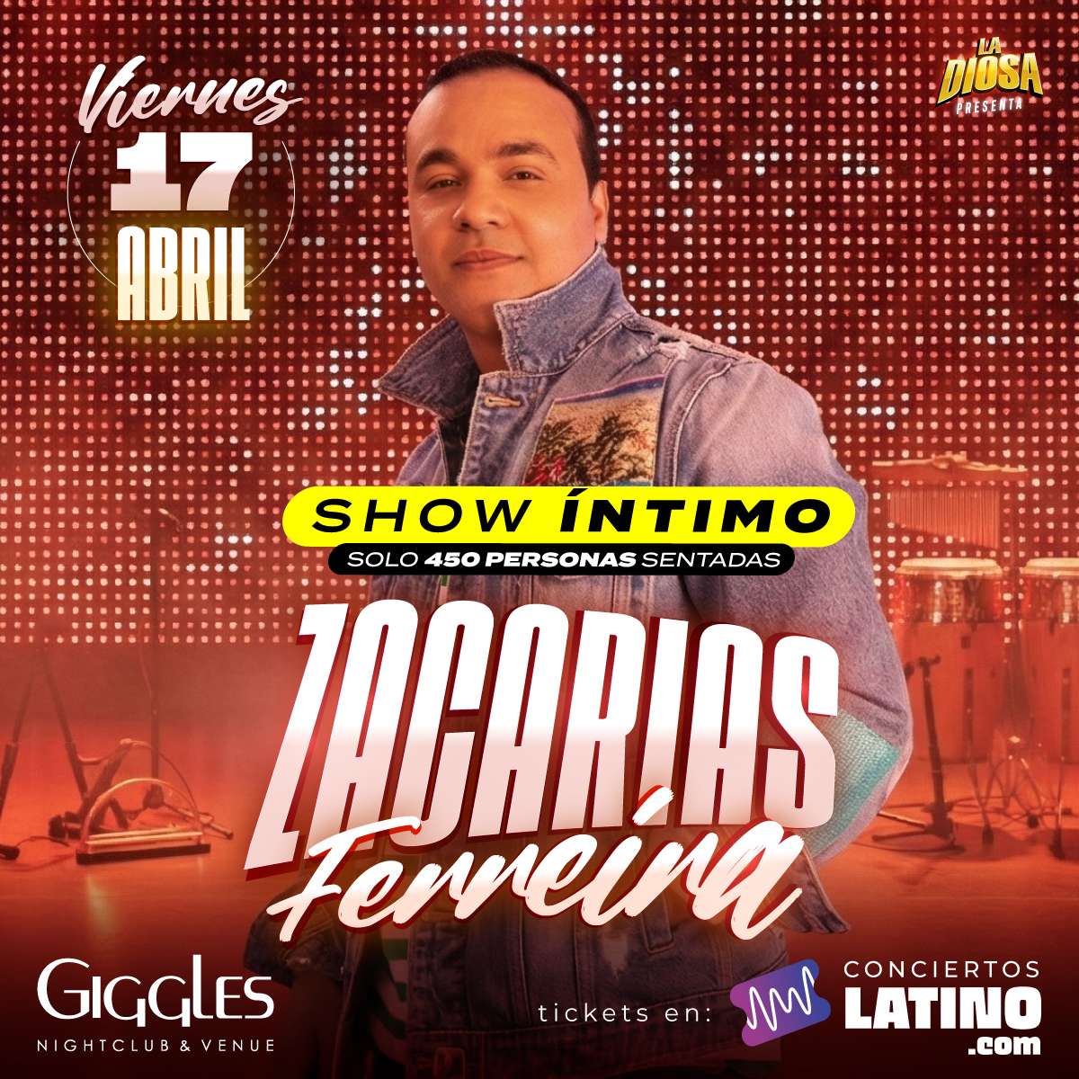 Zacarias Ferreira en Los Angeles – Show intimo en Vivo at Giggles Night Club - Glendale - Apr 17, 2026