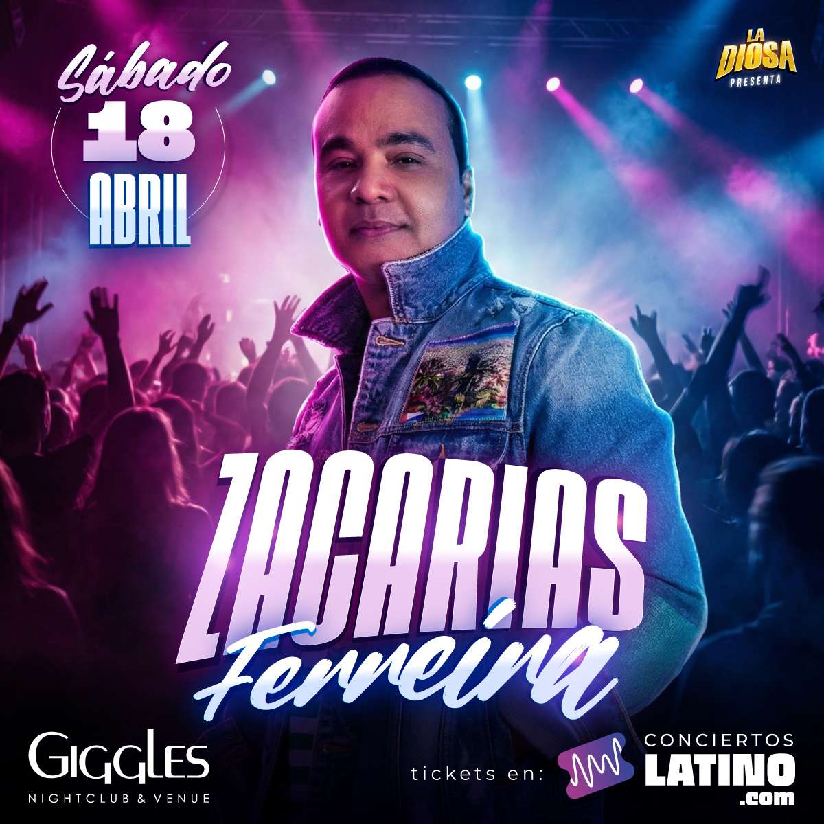 Zacarias Ferreira en Vivo en Los Angeles, California at Giggles Night Club - Glendale - Apr 18, 2026