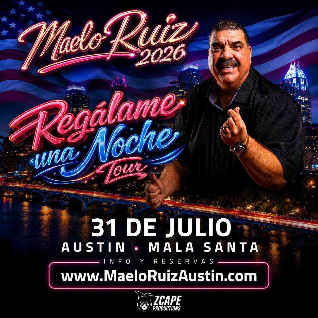Maelo Ruiz en concierto en Austin at Mala Santa Discoteca - Austin - Jul 31, 2026