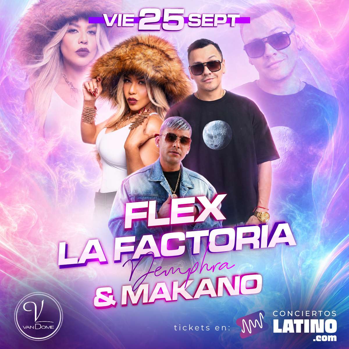 Flex, La Factoria y Makano en New Haven at Club Vandome - New Haven - Sep 25, 2026