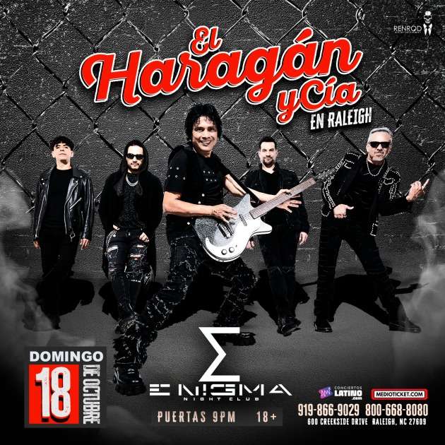 El Haragan y Cia en Raleigh at Enigma Night Club - Raleigh - Oct 18, 2026