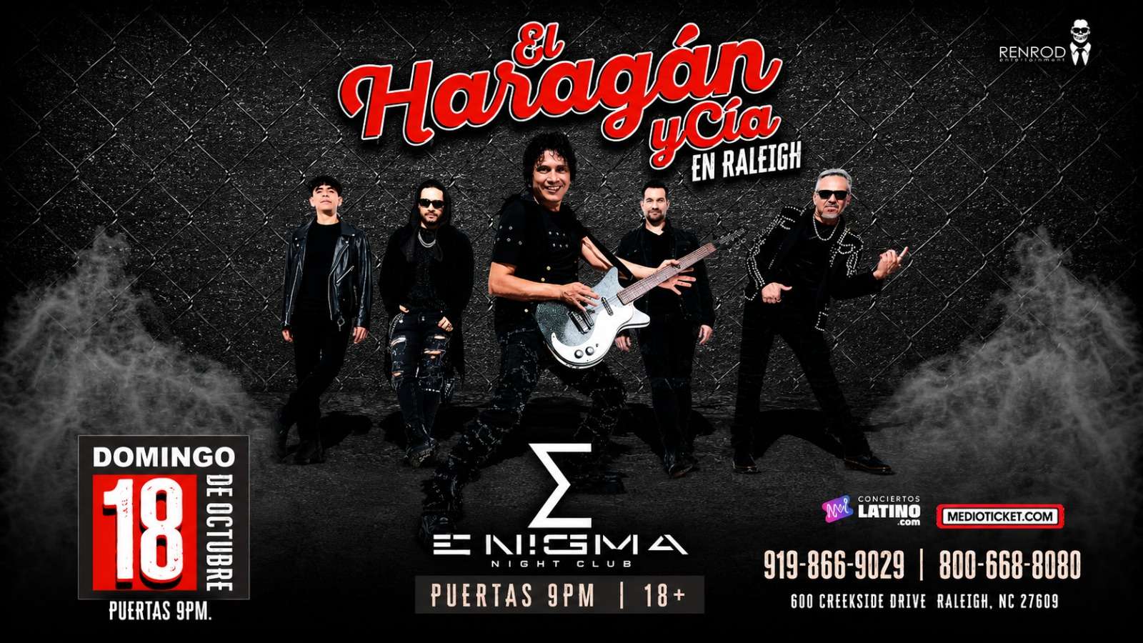 El Haragan y Cia en Raleigh at Enigma Night Club - Raleigh - Oct 18, 2026