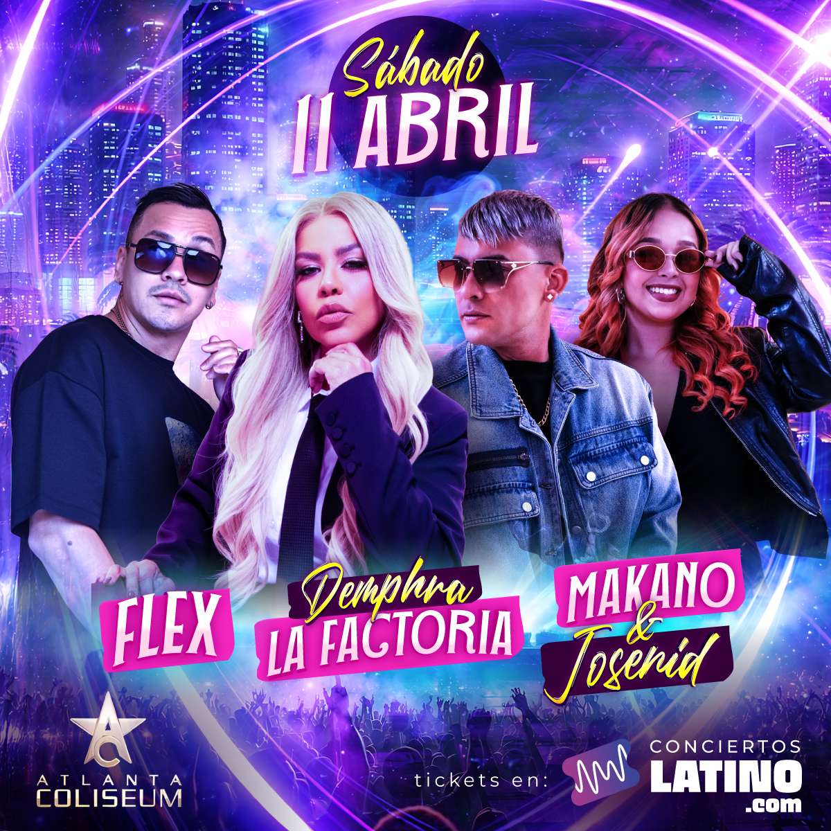 Flex, La Factoria, Makano & Josenid en Vivo en Atlanta at Atlanta Coliseum - Duluth - Apr 11, 2026