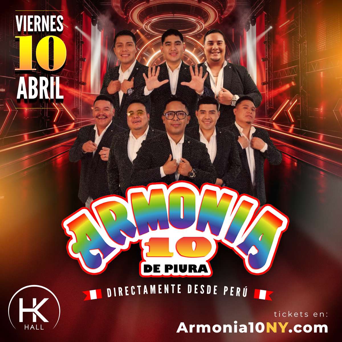 Armonia 10 en VIVO en New York at Hk Hall New York - Manhattan - Apr 10, 2026