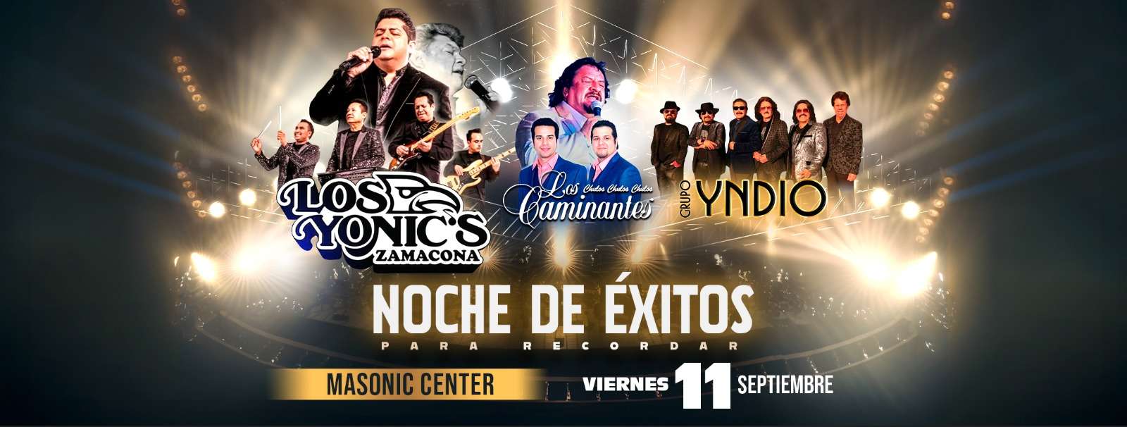 Los Yonic's, Los Caminantes y Grupo Yndio en Tampa at Scottish Rite Masonic Center - Tampa - Sep 11, 2026