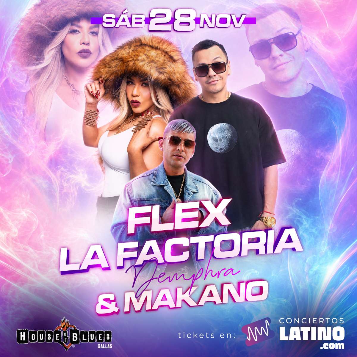 Flex, La Factoria y Makano en Dallas at House Of Blues Dallas - Dallas - Nov 28, 2026