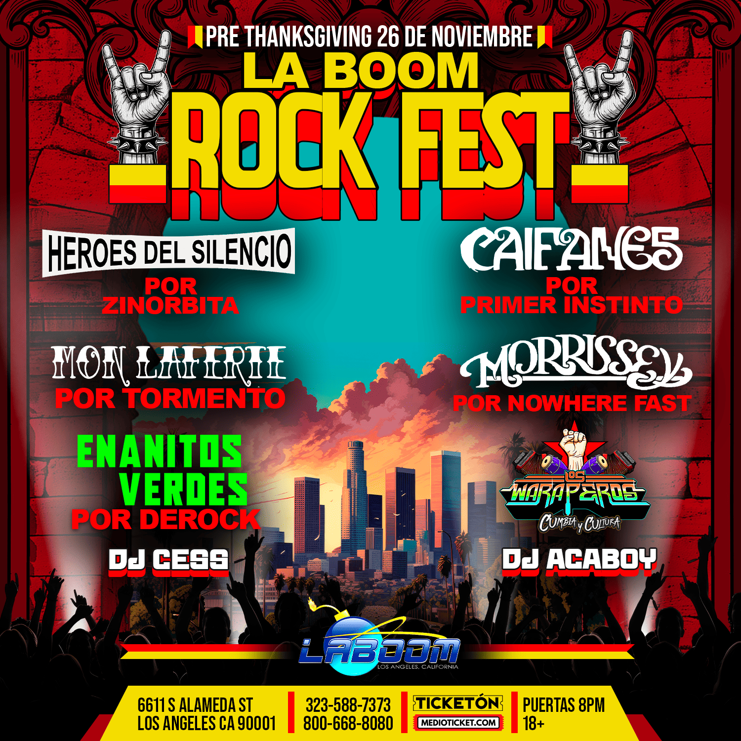 La Boom Rock Fest at La Boom Los Angeles - Los Angeles - Nov 26, 2025