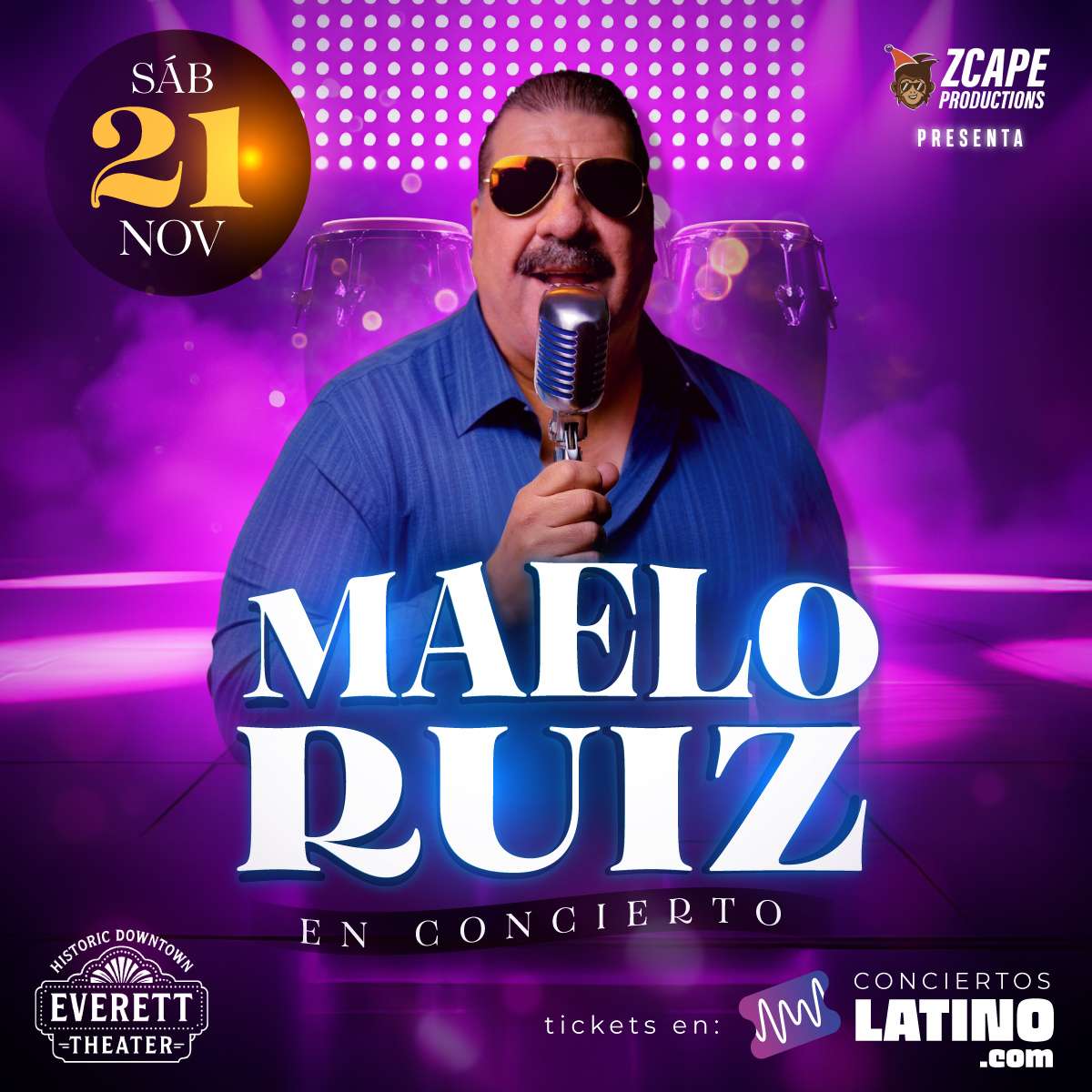 Maelo Ruiz en Seattle at Everett Theater - Everett - Nov 21, 2026