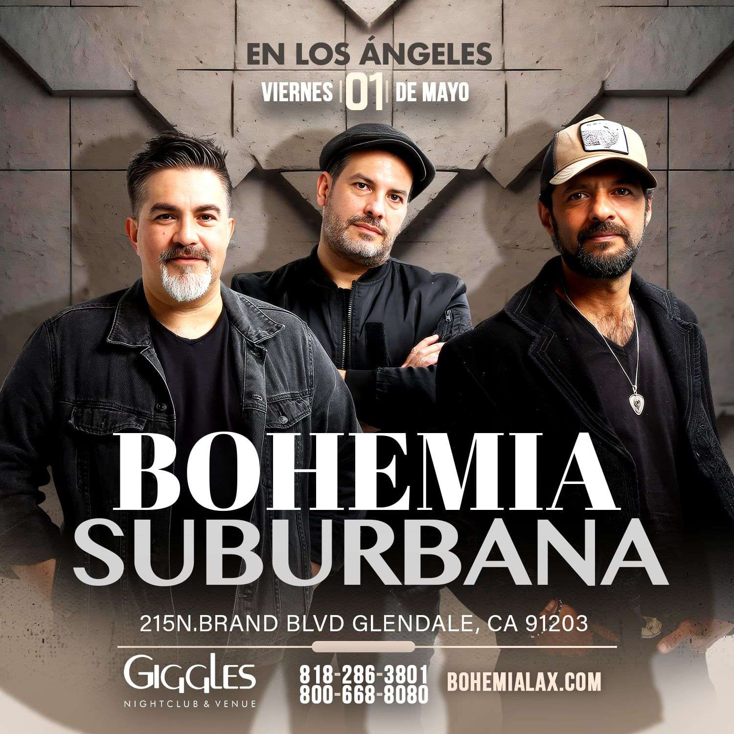 Bohemia Suburbana en Los Angeles at Giggles Night Club - Glendale - May 01, 2026