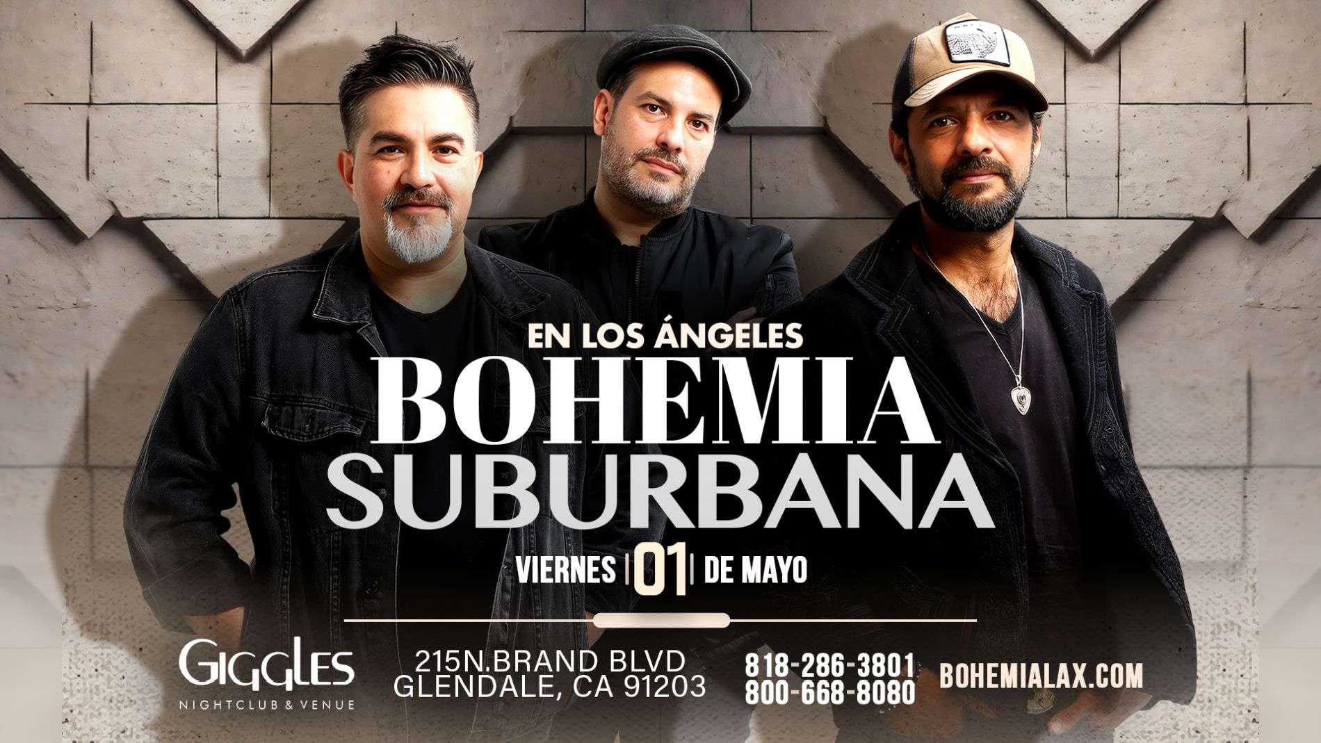 Bohemia Suburbana en Los Angeles at Giggles Night Club - Glendale - May 01, 2026