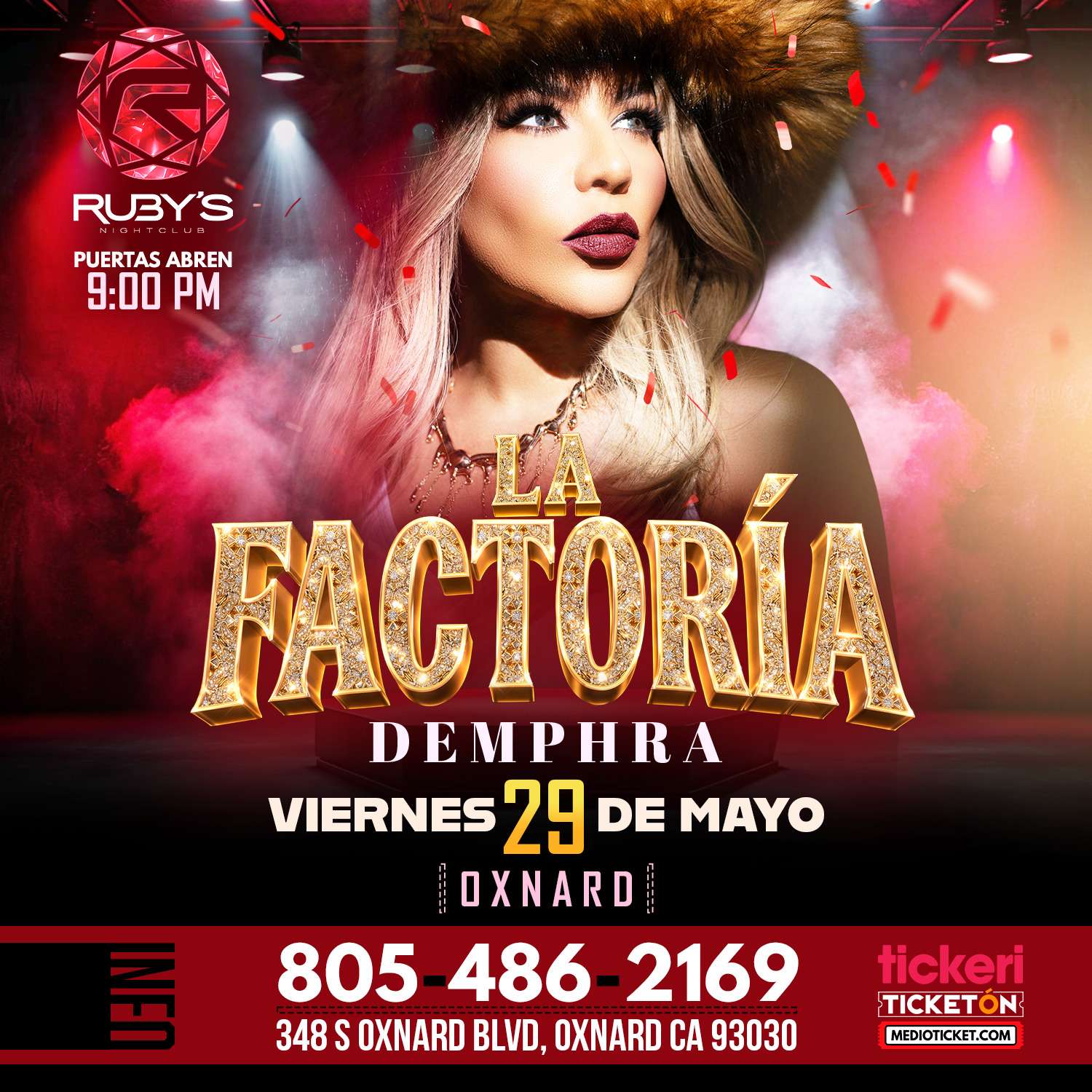 La Factoria Demphra en vivo en Oxnard at Ruby's Nightclub - Oxnard - May 29, 2026