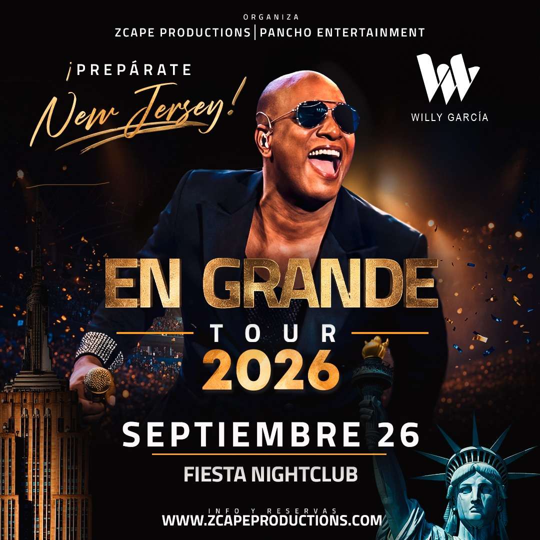 Willy Garcia en New Jersey at Fiesta Night Club - Passaic - Sep 26, 2026
