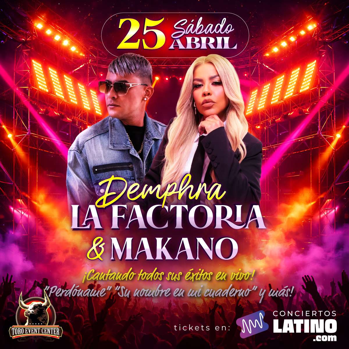 La Factoria Demphra y Makano en vivo en Nashville at Toro Event Center - Nashville - Apr 25, 2026