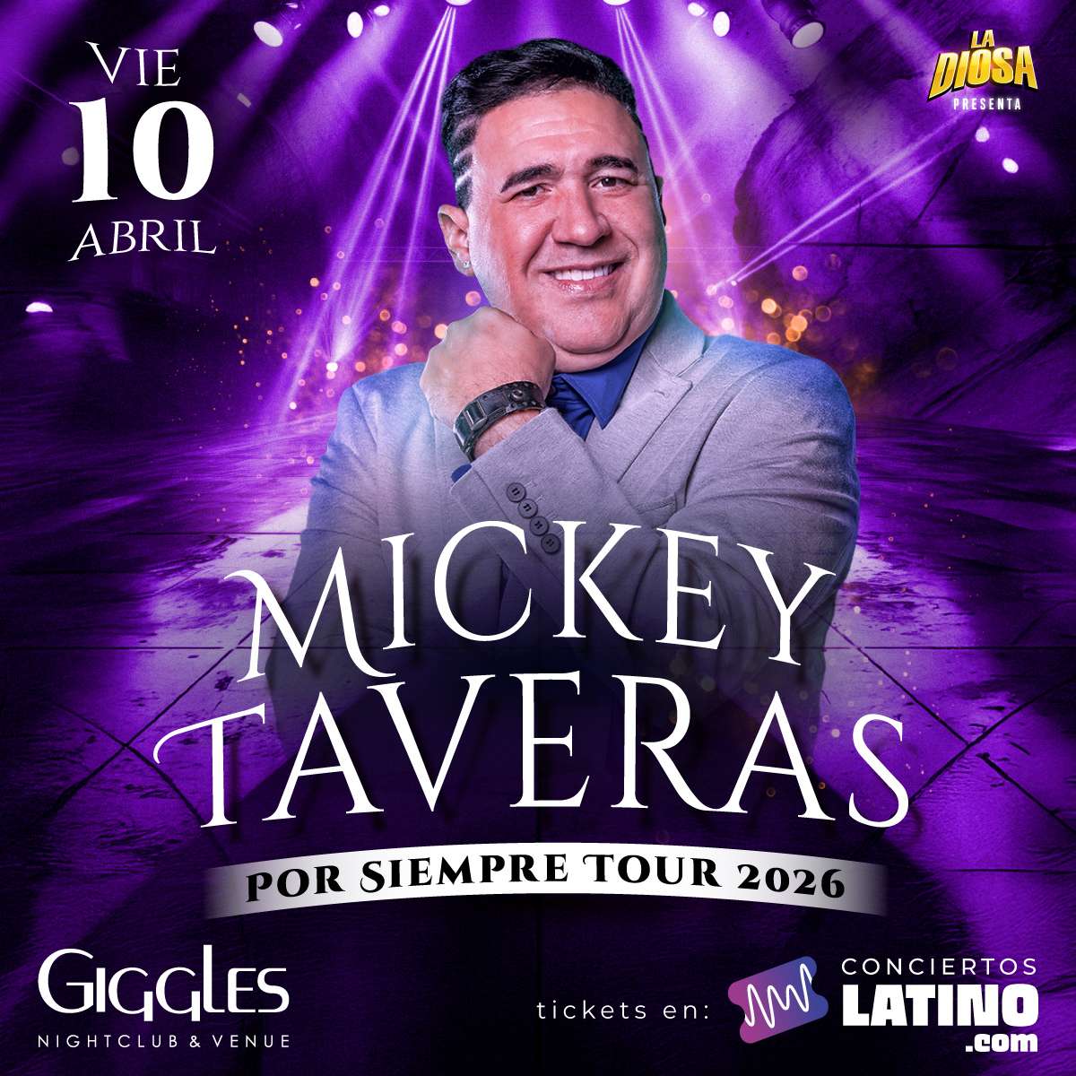 Mickey Taveras en vivo en Los Angeles at Giggles Night Club - Glendale - Apr 10, 2026