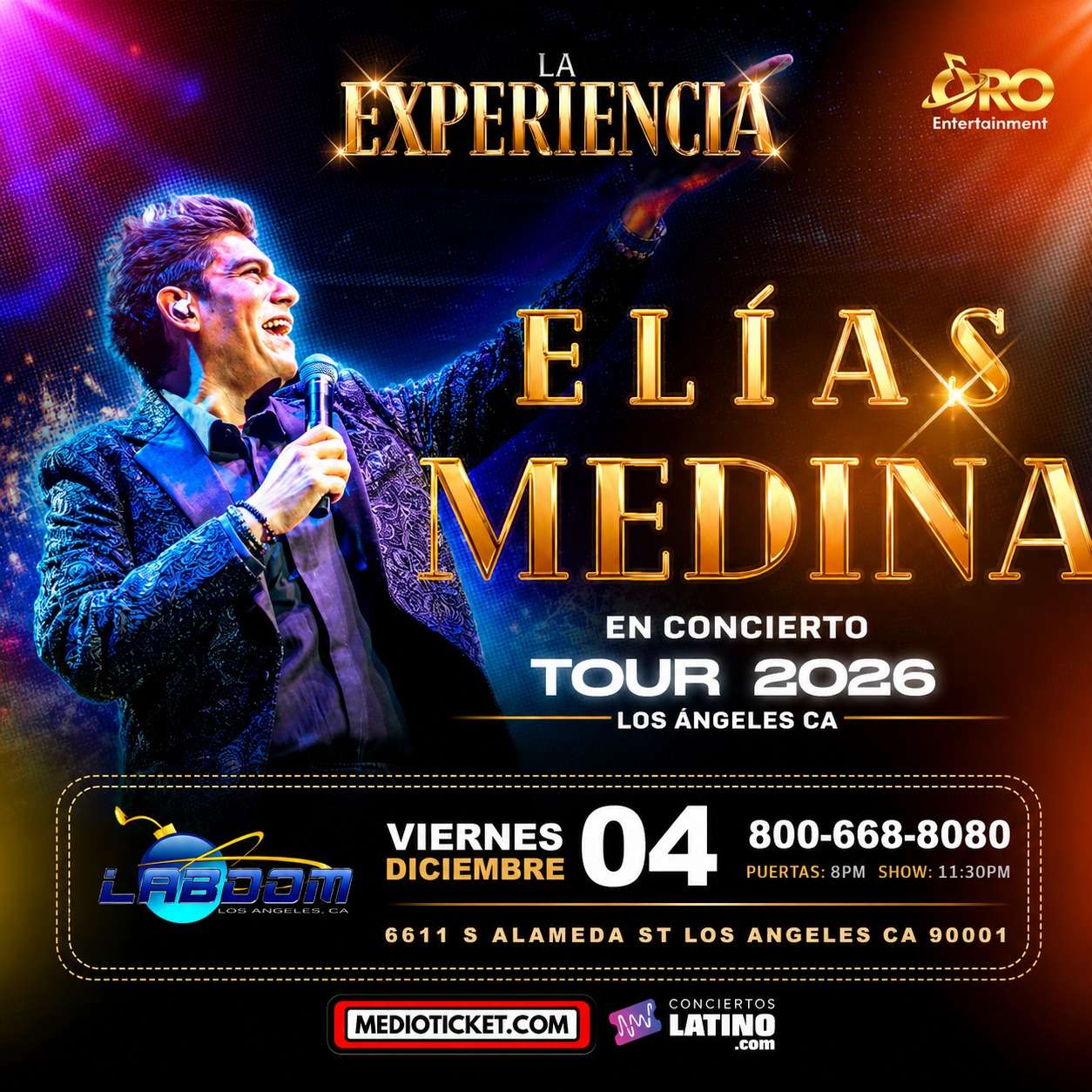 Elias Medina en Los Angeles at La Boom Los Angeles - Los Angeles - Dec 04, 2026