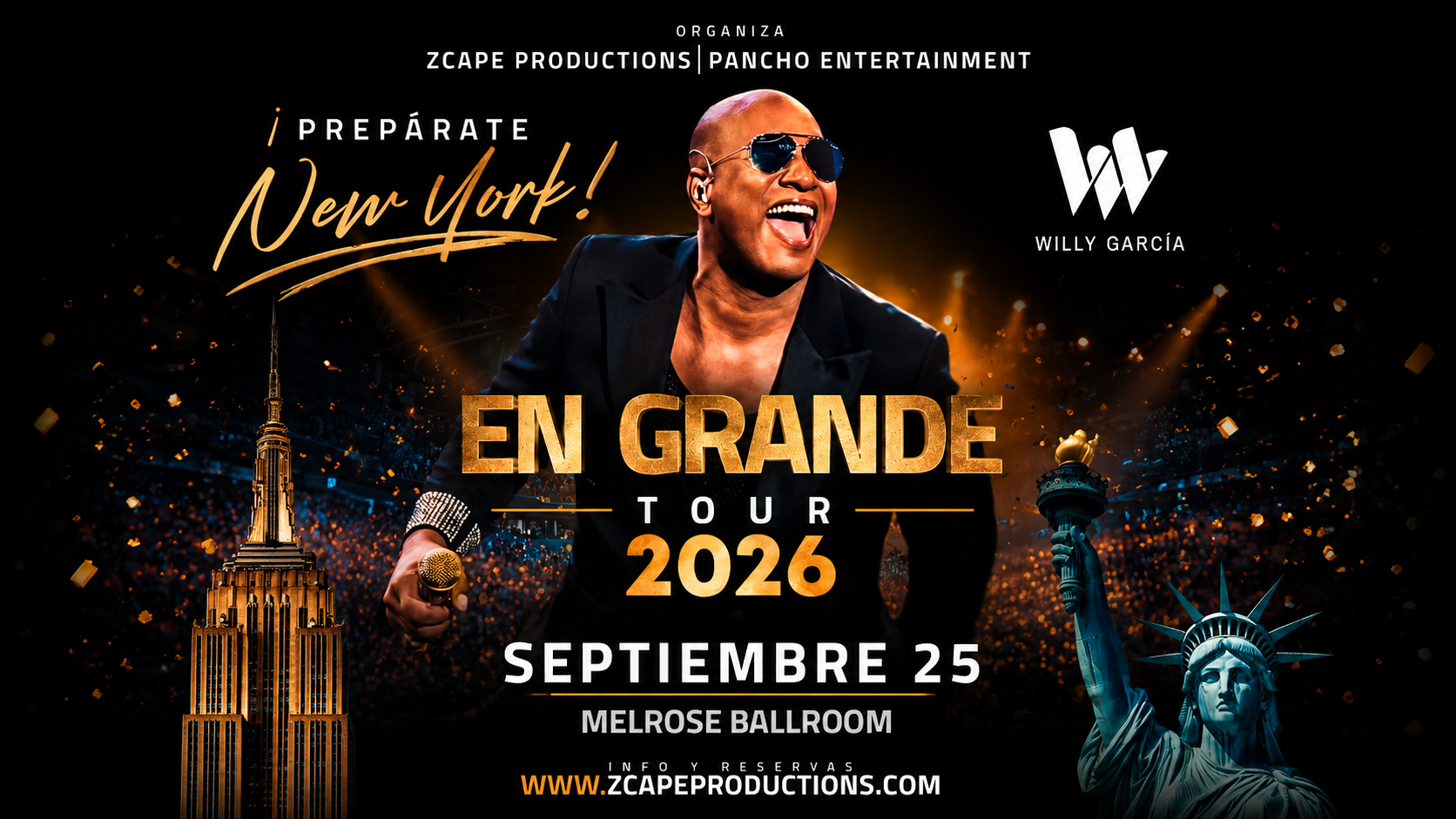Willy Garcia en New York at Melrose Ballroom - Queens - Sep 25, 2026